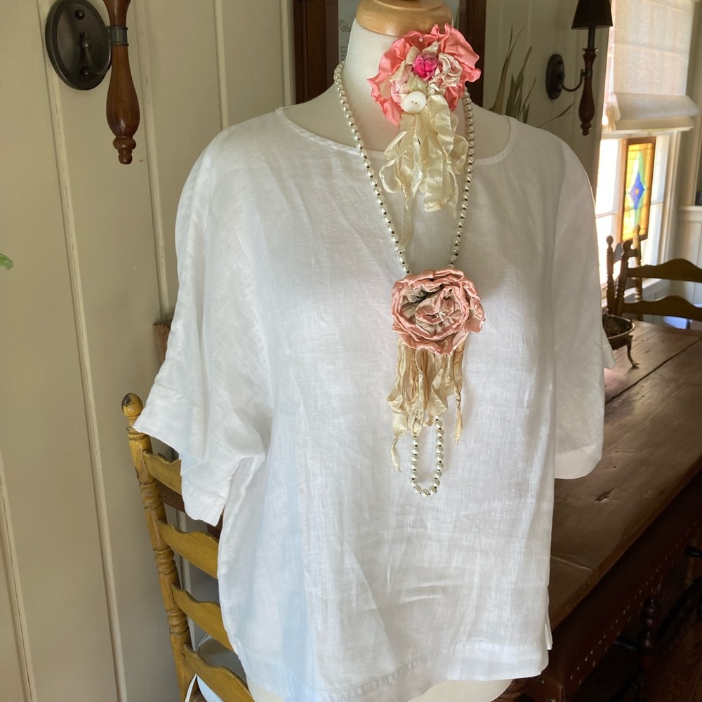 Chico's White Linen Blouse 2